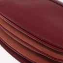 Chloe SeeByChloe Shoulder Bag Suede Red Gold Tone Auth 203350A-10