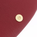 Chloe SeeByChloe Shoulder Bag Suede Red Gold Tone Auth 203350A-24