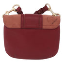 Chloe SeeByChloe Shoulder Bag Suede Red Gold Tone Auth 203350A-2
