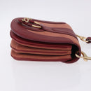 Chloe SeeByChloe Shoulder Bag Suede Red Gold Tone Auth 203350A-4