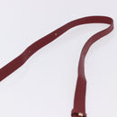 Chloe SeeByChloe Shoulder Bag Suede Red Gold Tone Auth 203350A-14