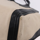 Chloe Alison Tote Bag Leather Ivory Black Auth 203353-21