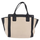 Chloe Alison Tote Bag Leather Ivory Black Auth 203353-13
