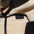 Chloe Alison Tote Bag Leather Ivory Black Auth 203353-12