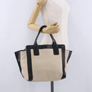 Chloe Alison Tote Bag Leather Ivory Black Auth 203353-29