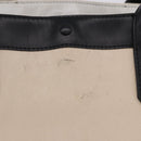 Chloe Alison Tote Bag Leather Ivory Black Auth 203353-3