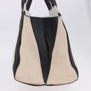 Chloe Alison Tote Bag Leather Ivory Black Auth 203353-5