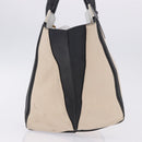 Chloe Alison Tote Bag Leather Ivory Black Auth 203353-6