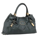 Chloe Victoria Tote Bag Leather Green Gold Tone Auth 203354-1