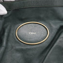 Chloe Victoria Tote Bag Leather Green Gold Tone Auth 203354-14