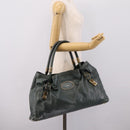 Chloe Victoria Tote Bag Leather Green Gold Tone Auth 203354-20