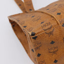 MCM Vicetos Tote Bag PVC Leather Brown Gold Tone Auth 203356-11