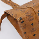 MCM Vicetos Tote Bag PVC Leather Brown Gold Tone Auth 203356-13