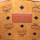 MCM Vicetos Tote Bag PVC Leather Brown Gold Tone Auth 203356-16