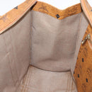 MCM Vicetos Tote Bag PVC Leather Brown Gold Tone Auth 203356-18