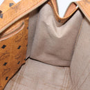 MCM Vicetos Tote Bag PVC Leather Brown Gold Tone Auth 203356-19