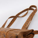 MCM Vicetos Tote Bag PVC Leather Brown Gold Tone Auth 203356-8