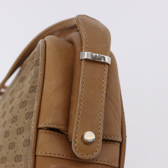 GUCCI Micro GG Canvas Shoulder Bag Beige Gold Tone 001 261 1055 Auth 203357