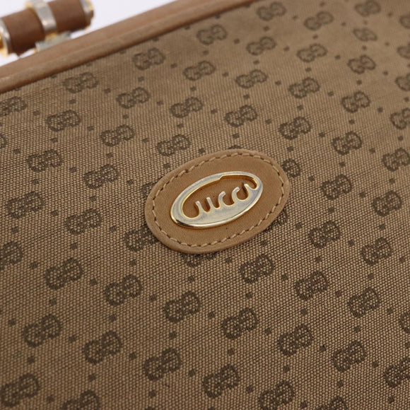 GUCCI Micro GG Canvas Shoulder Bag Beige Gold Tone 001 261 1055 Auth 203357