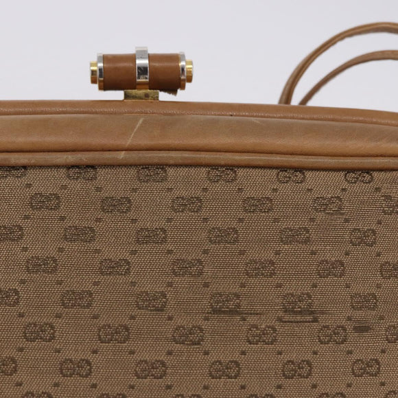 GUCCI Micro GG Canvas Shoulder Bag Beige Gold Tone 001 261 1055 Auth 203357