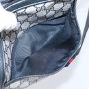 GUCCI GG Supreme Sherry Line Shoulder Bag PVC Navy Gold 116 02 089 Auth 203358-20