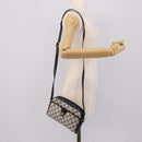 GUCCI GG Supreme Sherry Line Shoulder Bag PVC Navy Gold 116 02 089 Auth 203358-22