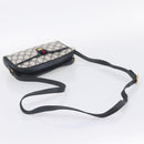 GUCCI GG Supreme Sherry Line Shoulder Bag PVC Navy Gold 116 02 089 Auth 203358-7