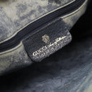 GUCCI GG Supreme Sherry Line Hand Bag PVC Navy Gold Tone 67 02 3839 Auth 203359-16