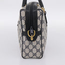 GUCCI GG Supreme Sherry Line Hand Bag PVC Navy Gold Tone 67 02 3839 Auth 203359-4