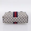 GUCCI GG Supreme Sherry Line Hand Bag PVC Navy Gold Tone 67 02 3839 Auth 203359-9