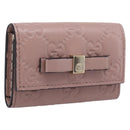 GUCCI GuccissimaGG Key Case Leather Pink Gold Tone 388682 Auth 203365A-1