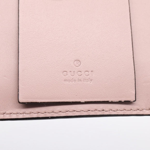 GUCCI GuccissimaGG Key Case Leather Pink Gold Tone 388682 Auth 203365A