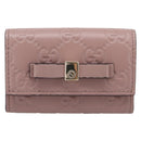 GUCCI GuccissimaGG Key Case Leather Pink Gold Tone 388682 Auth 203365A-13