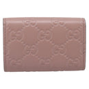 GUCCI GuccissimaGG Key Case Leather Pink Gold Tone 388682 Auth 203365A-2