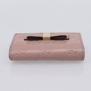 GUCCI GuccissimaGG Key Case Leather Pink Gold Tone 388682 Auth 203365A-5