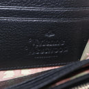 Vivienne Westwood Long Wallet Leather Black Gold Tone Auth 203366A-14