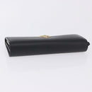 Vivienne Westwood Long Wallet Leather Black Gold Tone Auth 203366A-6