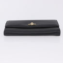Vivienne Westwood Long Wallet Leather Black Gold Tone Auth 203366A-7