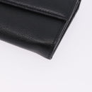 Vivienne Westwood Long Wallet Leather Black Gold Tone Auth 203366A-9