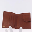 GUCCI Web Sherry Line Bifold Wallet Leather Brown 035 184 1647 Auth 203367A-10