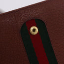 GUCCI Web Sherry Line Bifold Wallet Leather Brown 035 184 1647 Auth 203367A-9