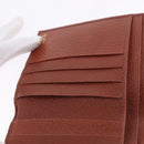 GUCCI Web Sherry Line Bifold Wallet Leather Brown 035 184 1647 Auth 203367A-22