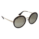 PRADA Sunglasses Metal Brown Gold Tone Auth 203370-1