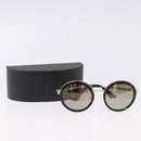 PRADA Sunglasses Metal Brown Gold Tone Auth 203370-12