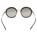 PRADA Sunglasses Metal Brown Gold Tone Auth 203370-2