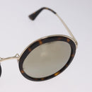 PRADA Sunglasses Metal Brown Gold Tone Auth 203370-4