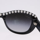 CHANEL Sunglasses Plastic Black White CC Auth 203372-10