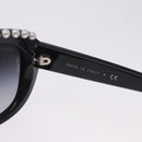 CHANEL Sunglasses Plastic Black White CC Auth 203372-11