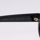 CHANEL Sunglasses Plastic Black White CC Auth 203372-12