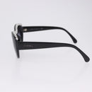 CHANEL Sunglasses Plastic Black White CC Auth 203372-8